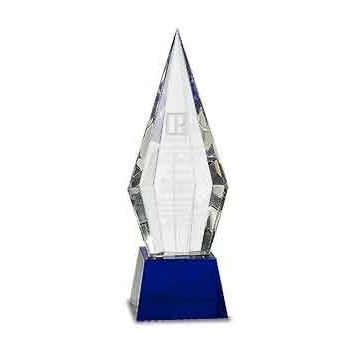 Diamond Arrowhead Crystal Award, 11"H