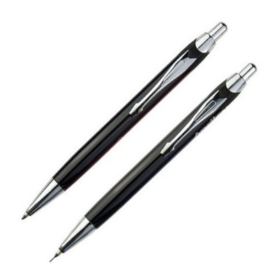 City Ballpoint & Pencil Set - Black