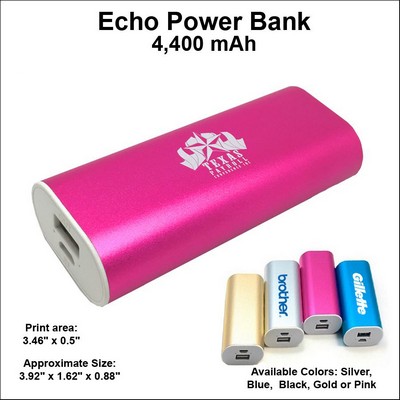 Echo Power Bank 4000 mAh - Pink