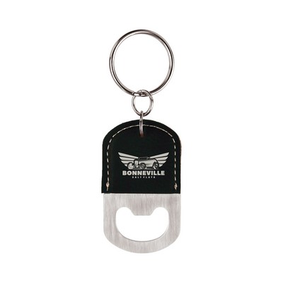 Leatherette Bottle Opener Keychain