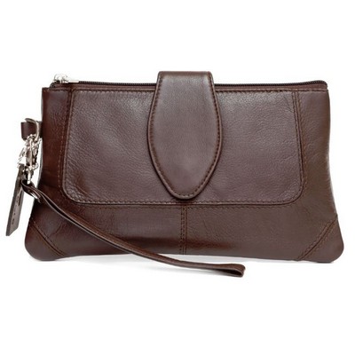 Ashlin® Designer Natasha Espresso Brown Mid Sized Wristlet