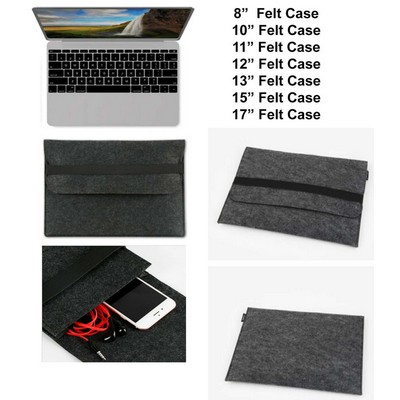 Kidder 10" Felt Sleeve Case for Laptop Tablet (Black)