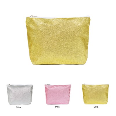 Glitter Cosmetic Bag, Glitter Travel Pouch