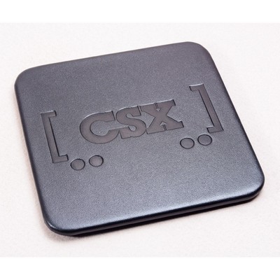 Leatherette Black Square Coaster For Glass Tabletop