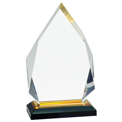 5 1/4" x 8 3/4" Gold Diamond Impress Acrylic Award