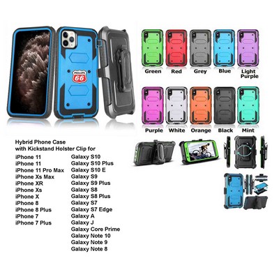 Kidder Galaxy Hard Case with Belt Clip and a kickstand (Blue)