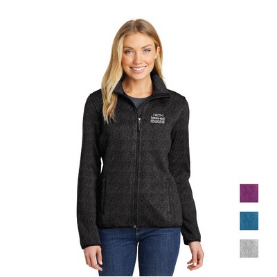 Port Authority® Ladies Sweater Fleece Jacket