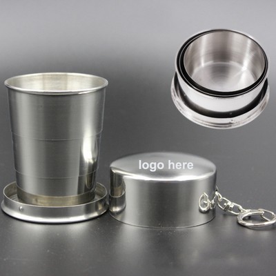 201 Stainless Steel Travel Portable Folding Cup