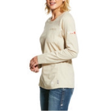 Ariat® FR AC Air Women's Sand Heather Crew T-Shirt