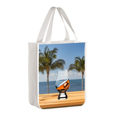 Full Color Laminated Non-Woven Tote Bag w/Rounded Bottom Corners