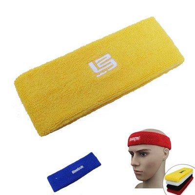 Terry head band and sweat band for sports