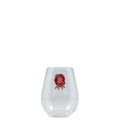 4 oz Clear Plastic Stemless Glass - Digital