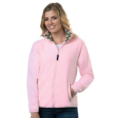 Ladies' Polar Fleece Full Zip Jacket w/Sublimated Collar