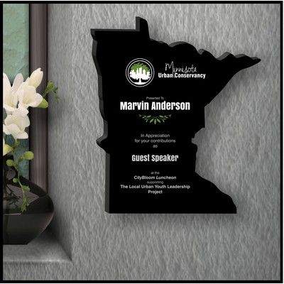 14" Minnesota Black Acrylic Plaque