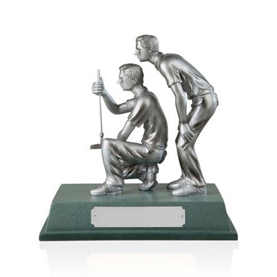 Antique Silver Large Partner Golf Award