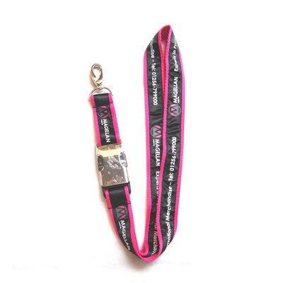 1" Wide 2-Ply Polyester Lanyard