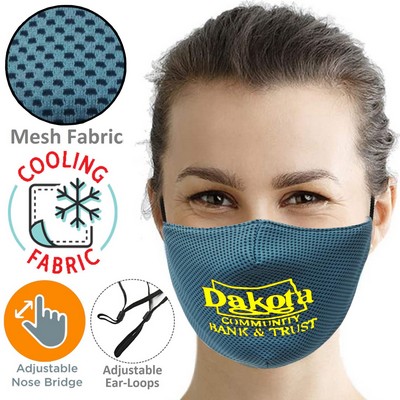 3-Layer Cooling Face Mask w/Screen Print Antibacterial Masks