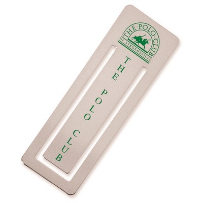 Heavy Gauge Tall Rectangle Bookmark - Silver