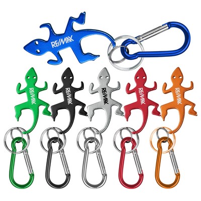 Lizard Shaped Bottle Opener Key Holder and Carabiner