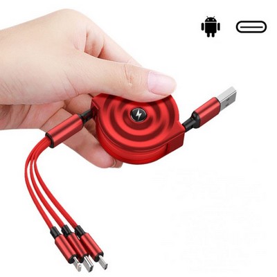 3 In 1 Telescopic Fast Charging Cable