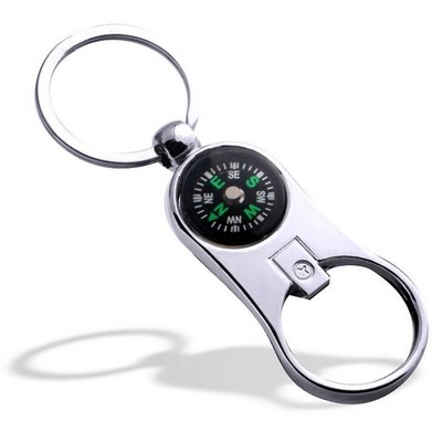 Metal Compass Opener Compass Keychain