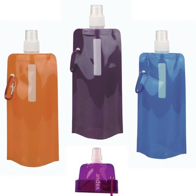 16 Oz Foldable Reusable PE Water Bottles BPA Free