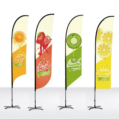 9' Double-Sided Standard Advertising Flag in Full Color