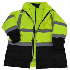 Lime/Black Two Tone Waterproof 6-IN-1 Jacket & Vest