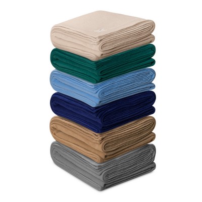 Vanilla Beige 100% Polyester Antipill King Fleece Blanket