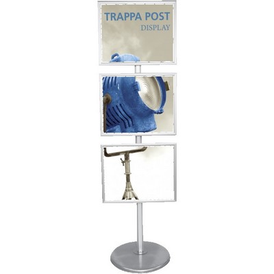 Trappa Post Stand w/ 2 Straight 40" x 30" Snap Edge Frames