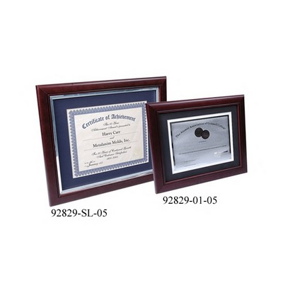 Mahogany Executive Certificate Frame w/Double Mat