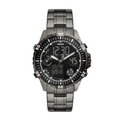 Fossil Garrett Analog-Digital Smoke Stainless Steel Watch