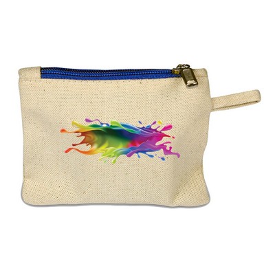 Canvas Zipper Pouch - Full Color Transfer (5" x 4")