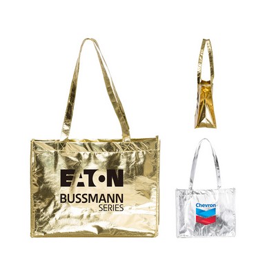 Large Metallic Tote Bag