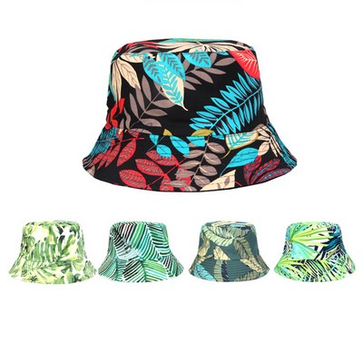 Plant Printed Sun Protection Bucket Hat