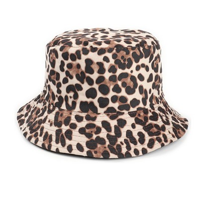 Leopard print fisherman hat