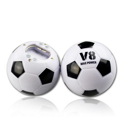 Soccer ball shape bottle opener with magnet and 30 seconds music