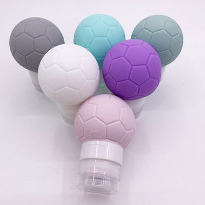 Soccer ball shape travel portable leakproof squeeze silicon sub bottle