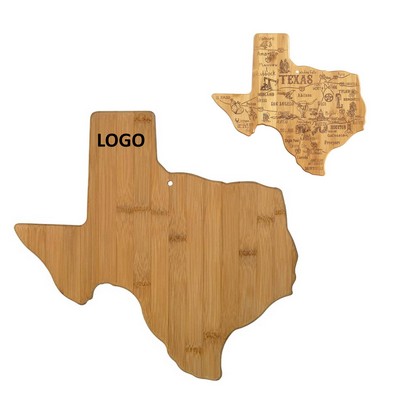 Texas State Shaped Serving Cutting Board-OCEAN