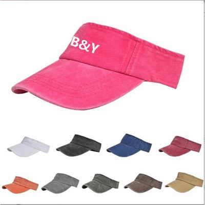 Washed Denim Sun Visor Hat/Cap