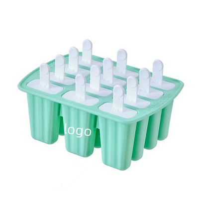 12 Cavities Silicone Popsicle Molds for Kids Adults Food Grade Popsicle Maker Molds Ice Pop Mold Hom