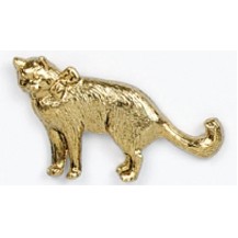 Cat w/Ribbon Stock Casting Lapel Pin