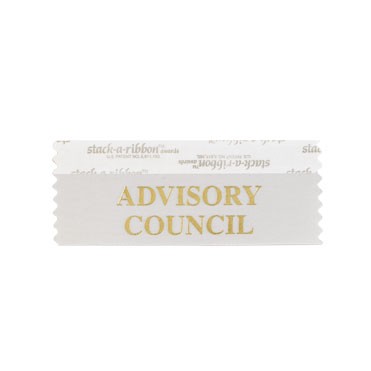 Advisory Council Stk A Rbn Silver Ribbon Gold Imprint