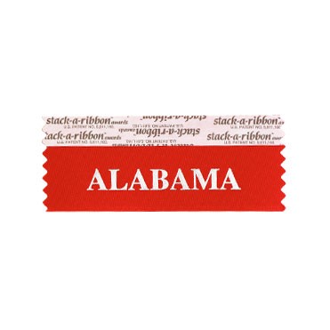 Alabama Stk A Rbn Red Ribbon Silver Imprint