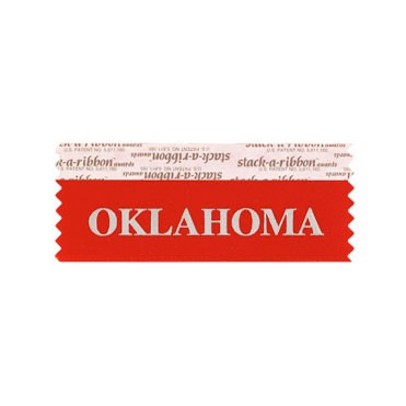 Oklahoma Stk A Rbn Red Ribbon Silver Imprint