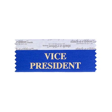 Vice President Stk A Rbn Blue Ribbon Gold Imprint