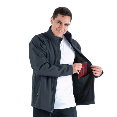 Men's Softshell Jacket - Dark Gray, Medium (Case of 12)