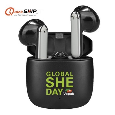 Lloyd Black Metal Wireless Earbuds