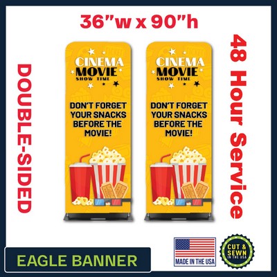 Eagle 36" W x 90" H | Double-Sided Graphic and Hardware Package - Made in the USA