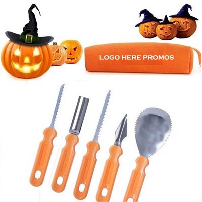 Halloween Pumpkin Carving Tools w/Handbag